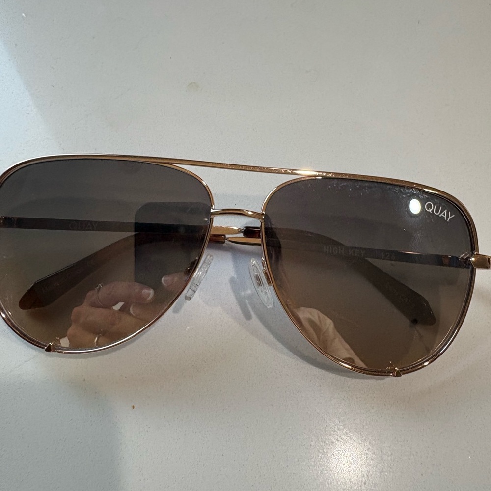 Quay Australia Gold and Brown Sunglasses